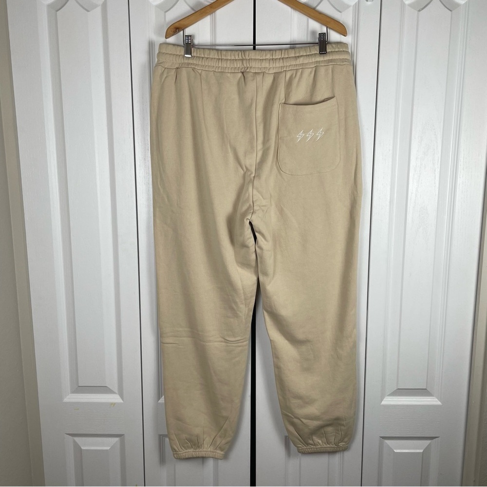 NWT Seek Discomfort Sweatpants Men’s XXL Tan Organic Cotton Relaxed Streetwear - Picture 7 of 13